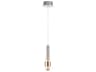 ET2 1-Light Satin Nickel Brass LED Cylinder Geometric Mini Pendant