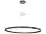Eurofase Admiral 1-Light Matte Black Gold Painting LED Round Pendant