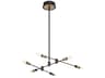 Eurofase Albany 6-Light Deep Black Brass LED Chandelier