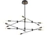 Eurofase Albany 12-Light Deep Black Brass LED Chandelier