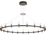 Eurofase Albany 21-Light Deep Black Brass LED Round Chandelier