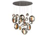 Eurofase Arlington 19-Light9-Light Blackened Chrome LED Geometric Round Pendant