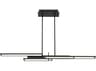 Eurofase Bayswater 1-Light Matte Black Glass LED Geometric Linear Island Pendant