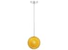 Eurofase Caledonia Chrome Yellow Glass LED Round Mini Pendant