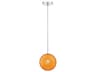 Eurofase Caledonia Chrome Orange Glass LED Round Mini Pendant