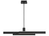 Eurofase Cameno 1-Light Matte Black LED Geometric Linear Island Pendant
