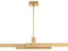 Eurofase Cameno 1-Light Vb Gold LED Geometric Linear Island Pendant
