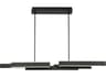 Eurofase Cameno 1-Light Matte Black LED Geometric Linear Island Pendant