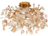 Eurofase Campobasso 5-Light Antique Gold Glass Semi Flush Mount