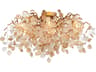 Eurofase Campobasso 7-Light Antique Gold Glass Semi Flush Mount