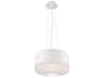 Eurofase Corson 1-Light White Glass Drum Pendant
