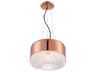 Eurofase Corson 1-Light Rose Gold Pink Glass Pendant