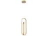 Eurofase Demark Satin Gold LED Geometric Round Mini Pendant