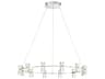Eurofase Netto 12-Light Chrome LED Cylinder Round Chandelier