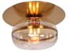 Eurofase Nottingham 3-Light Ancient Brass Glass Globe Flush Mount