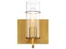 Eurofase Pista 1-Light Gold Glass Wall Sconce