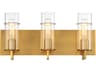 Eurofase Pista 3-Light Gold Glass Vanity Light