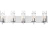 Eurofase Pista 5-Light Chrome Glass Vanity Light