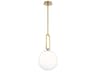 Eurofase Prospect 1-Light Gold Glass Globe Mini Pendant