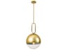 Eurofase Prospect 1-Light Gold Glass Globe Mini Pendant
