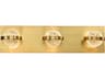 Eurofase Ryder 3-Light Gold Glass LED Vanity Light