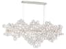 Eurofase Trento 15-Light Champagne Silver Glass Linear Island Pendant