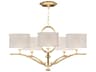 Fine Art Handcrafted Lighting Allegretto 5-Light Gold Leaf Drum Chandelier