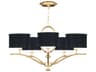 Fine Art Handcrafted Lighting Allegretto 5-Light Gold Leaf Drum Chandelier