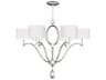 Fine Art Handcrafted Lighting Allegretto 6-Light Silver Leaf Candelabra Drum Tiered Chandelier