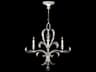 Fine Art Handcrafted Lighting Beveled Arcs 4-Light Silver Leaf Crystal Candelabra Chandelier