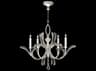 Fine Art Handcrafted Lighting Beveled Arcs 5-Light Silver Leaf Crystal Candelabra Chandelier