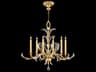 Fine Art Handcrafted Lighting Beveled Arcs 6-Light Gold Leaf Crystal Candelabra Chandelier