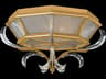 Fine Art Handcrafted Lighting Beveled Arcs 2-Light Gold Leaf Crystal Bowl Flush Mount