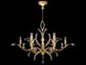 Fine Art Handcrafted Lighting Beveled Arcs 8-Light Gold Leaf Crystal Candelabra Chandelier
