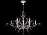 Fine Art Handcrafted Lighting Beveled Arcs 8-Light Silver Leaf Crystal Candelabra Chandelier
