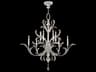 Fine Art Handcrafted Lighting Beveled Arcs 10-Light Silver Leaf Crystal Candelabra Chandelier