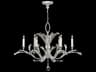 Fine Art Handcrafted Lighting Beveled Arcs 6-Light Silver Leaf Crystal Candelabra Chandelier