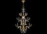 Fine Art Handcrafted Lighting Beveled Arcs 16-Light Gold Leaf Crystal Candelabra Tiered Chandelier