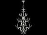 Fine Art Handcrafted Lighting Beveled Arcs 16-Light Silver Leaf Crystal Candelabra Tiered Chandelier
