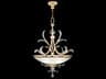 Fine Art Handcrafted Lighting Beveled Arcs 3-Light Gold Leaf Crystal Pendant