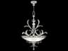 Fine Art Handcrafted Lighting Beveled Arcs 3-Light Silver Leaf Crystal Bowl Pendant