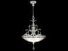 Fine Art Handcrafted Lighting Beveled Arcs 3-Light Silver Leaf Crystal Bowl Pendant