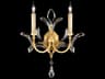 Fine Art Handcrafted Lighting Beveled Arcs 2-Light Gold Leaf Crystal Wall Sconce