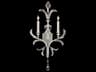 Fine Art Handcrafted Lighting Beveled Arcs 2-Light Silver Leaf Crystal Wall Sconce