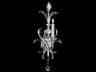 Fine Art Handcrafted Lighting Beveled Arcs 1-Light Silver Leaf Crystal Wall Sconce