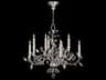 Fine Art Handcrafted Lighting Crystal Laurel 10-Light Silver Leaf Candelabra Chandelier