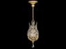 Fine Art Handcrafted Lighting Crystal Laurel 3-Light Gold Leaf Mini Pendant
