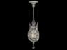 Fine Art Handcrafted Lighting Crystal Laurel 3-Light Silver Leaf Bowl Mini Pendant