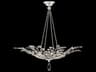 Fine Art Handcrafted Lighting Crystal Laurel 4-Light Silver Leaf Bowl Pendant