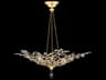 Fine Art Handcrafted Lighting Crystal Laurel 6-Light Gold Leaf Bowl Pendant